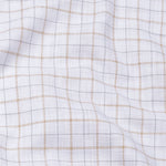 Opal Double Line Brown Check Button Down Linen Shirt - John Ellies