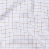 Opal Double Line Brown Check Button Down Linen Shirt - John Ellies