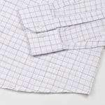 Opal Double Line Brown Check Button Down Linen Shirt - John Ellies