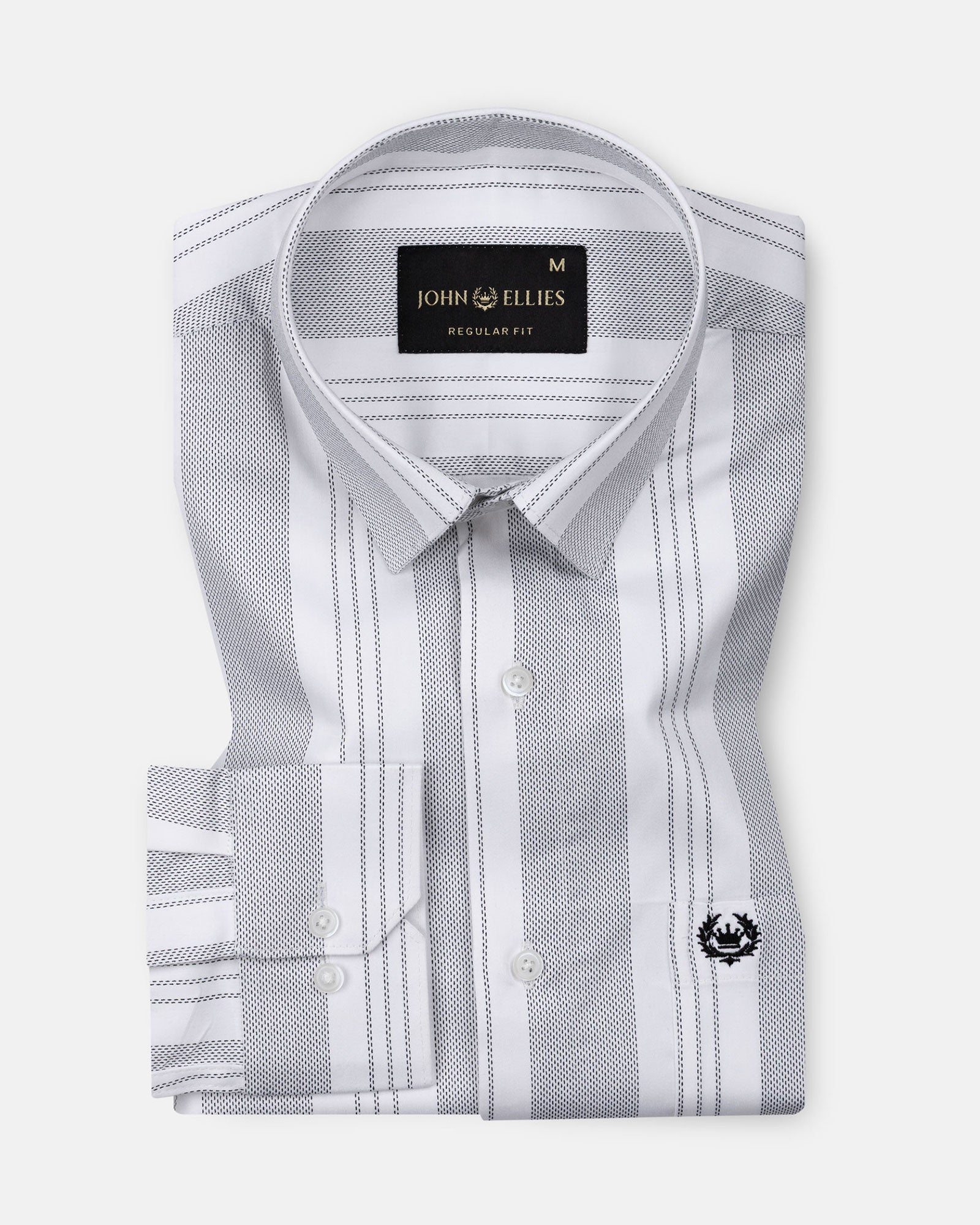 Axeior White Stripe Cotton Shirt - John Ellies