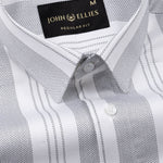 Axeior White Stripe Cotton Shirt - John Ellies