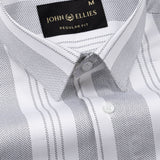 Axeior White Stripe Cotton Shirt - John Ellies