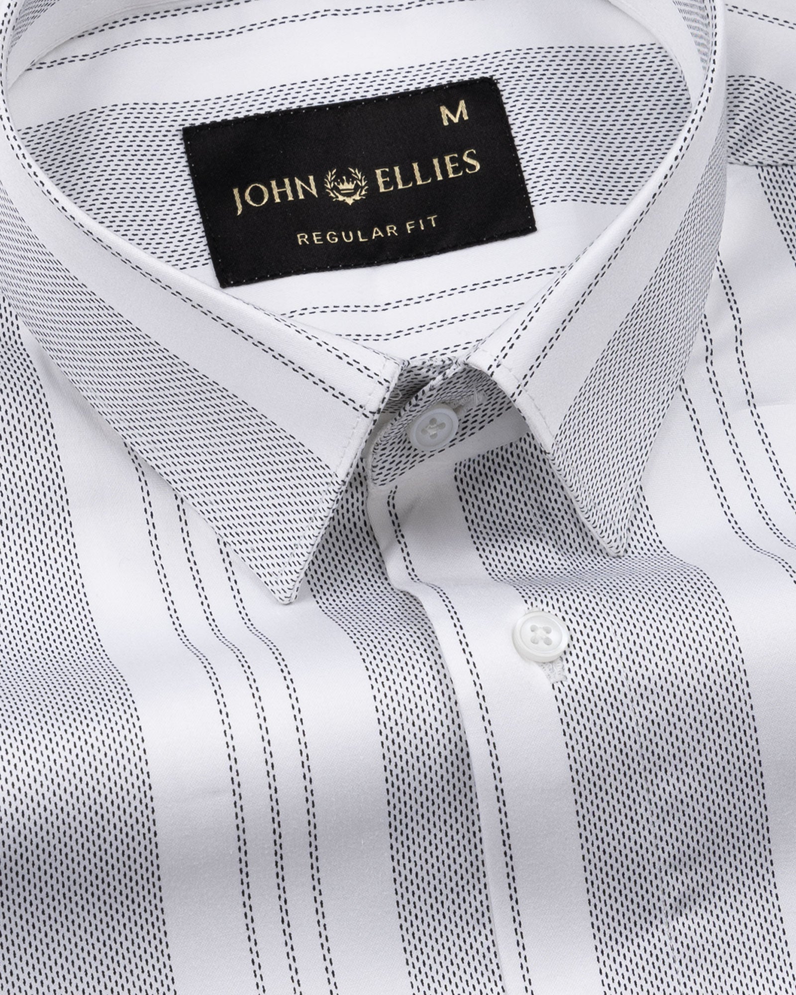 Axeior White Stripe Cotton Shirt - John Ellies