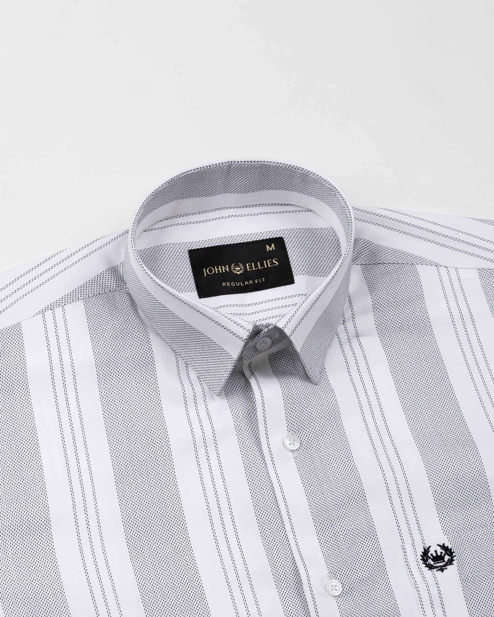 Axeior White Stripe Cotton Shirt - John Ellies