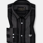 Axeior Black Stripe Cotton Shirt - John Ellies
