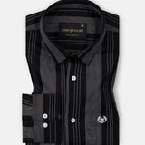 Axeior Black Stripe Cotton Shirt - John Ellies