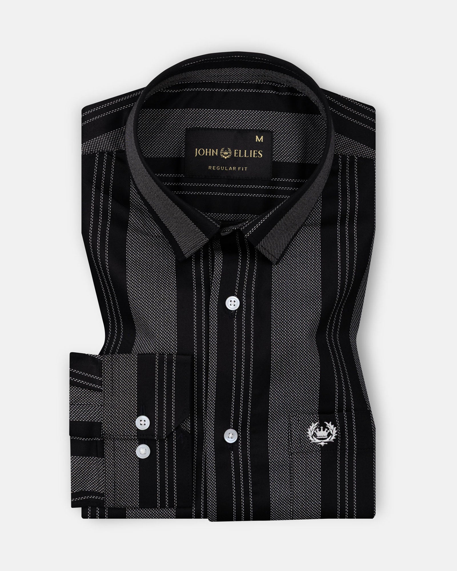 Axeior Black Stripe Cotton Shirt - John Ellies