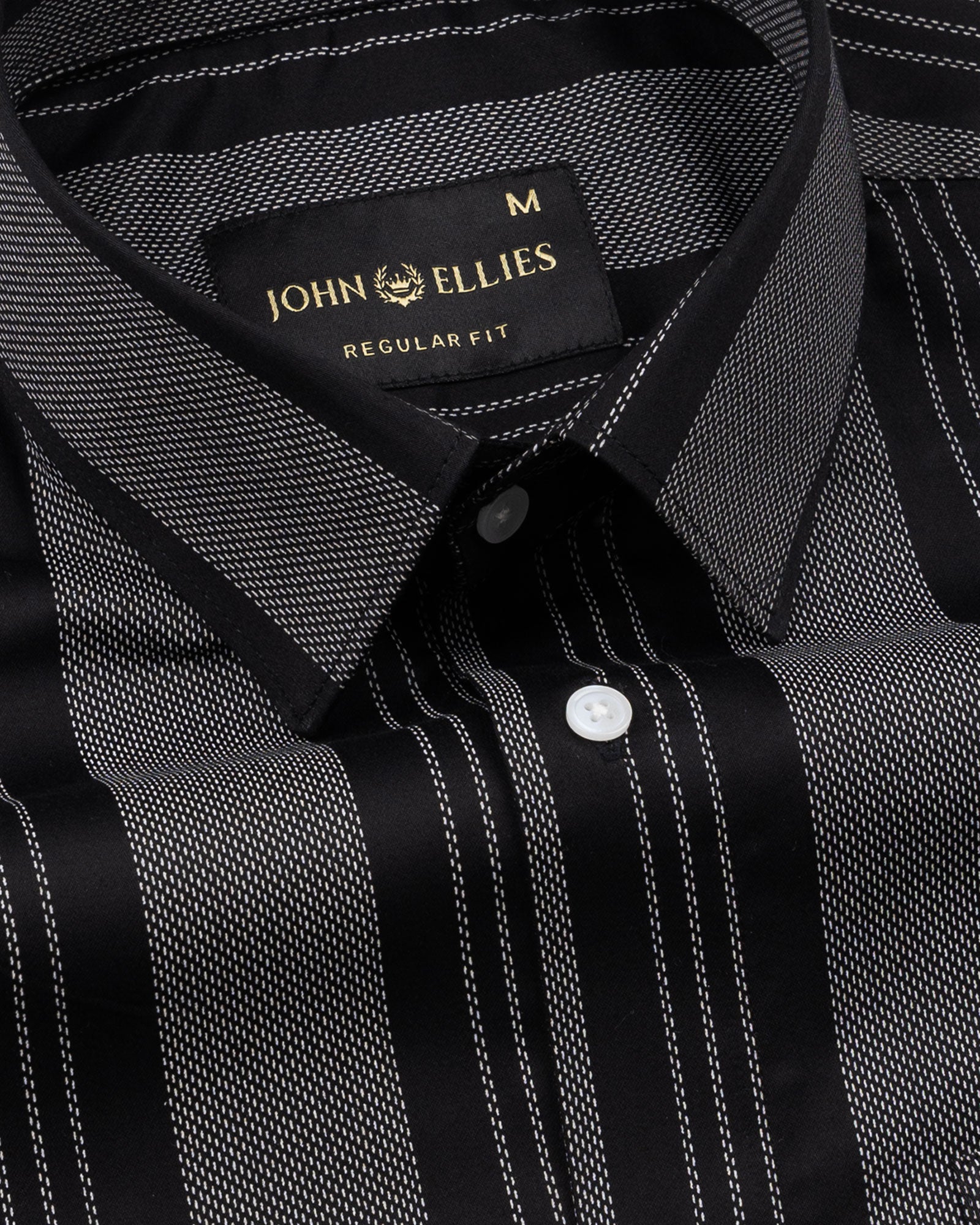 Axeior Black Stripe Cotton Shirt - John Ellies