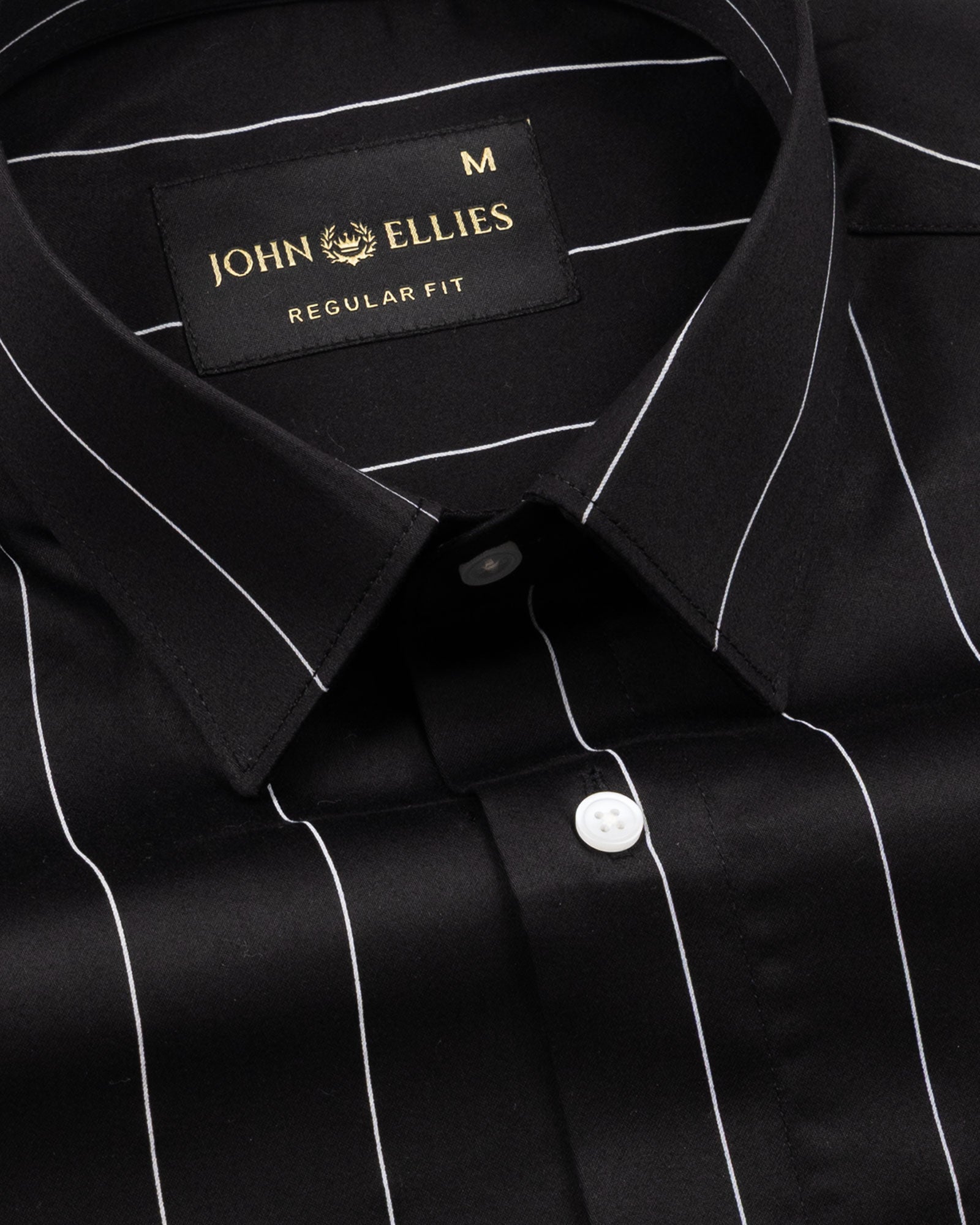 Axeior Black Pin Stripe Cotton Shirt - John Ellies