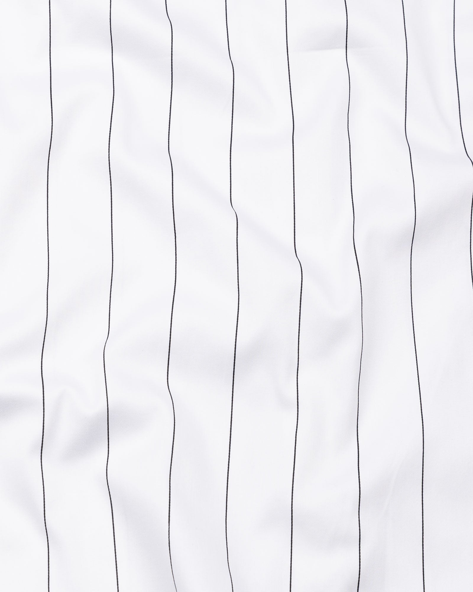 Axeior White Pin Stripe Cotton Shirt - John Ellies