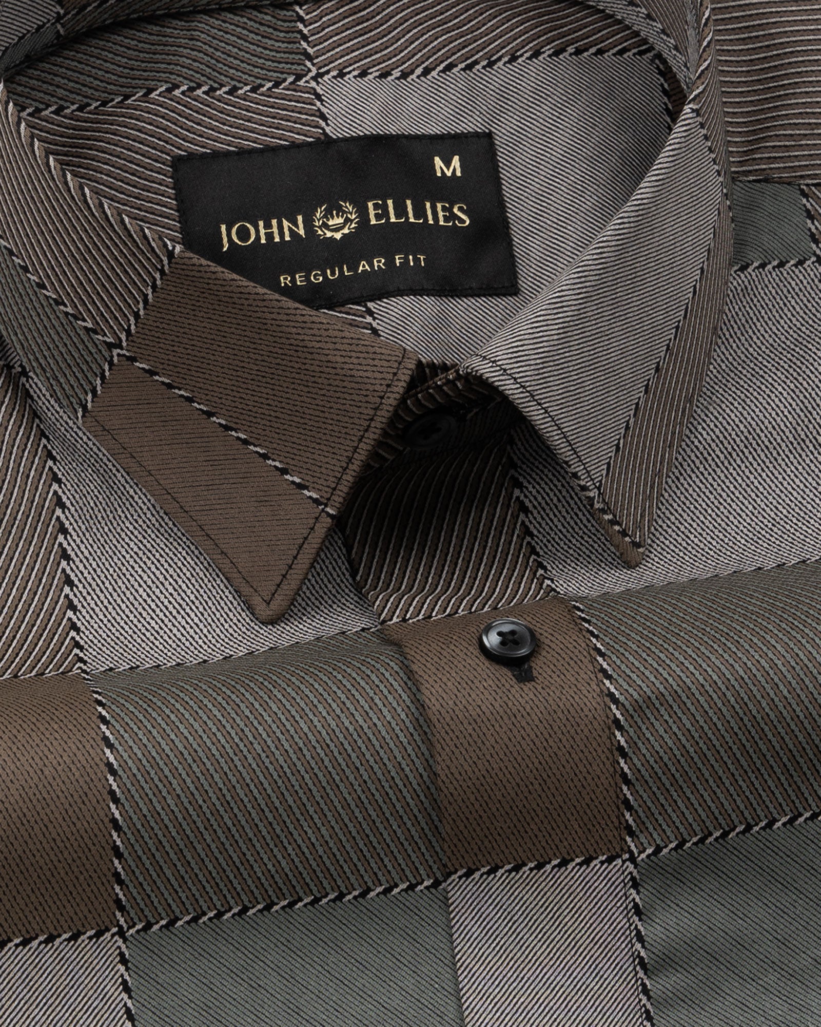 Axeior Brown Check Cotton Shirt - John Ellies