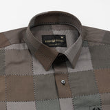 Axeior Brown Check Cotton Shirt - John Ellies