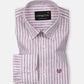 Karsen Maroon Strips Button Down Linen Shirt - John Ellies