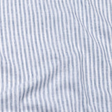 Karsen Navy Blue Strips Button Down Linen Shirt - John Ellies