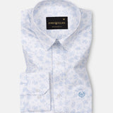 Nirat White Cotton Printed Shirt - John Ellies
