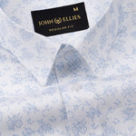 Nirat White Cotton Printed Shirt - John Ellies