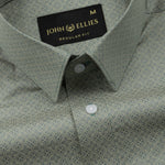 Nirat Green Cotton Printed Shirt - John Ellies