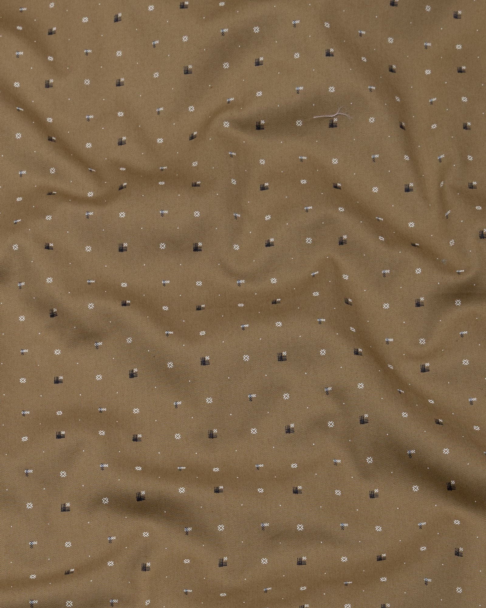 Nirat Khaki Cotton Printed Shirt - John Ellies