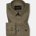 Nirat Tan Cotton Printed Shirt - John Ellies