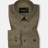 Nirat Tan Cotton Printed Shirt - John Ellies