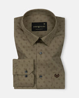 Nirat Tan Cotton Printed Shirt