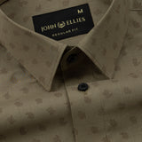 Nirat Tan Cotton Printed Shirt - John Ellies