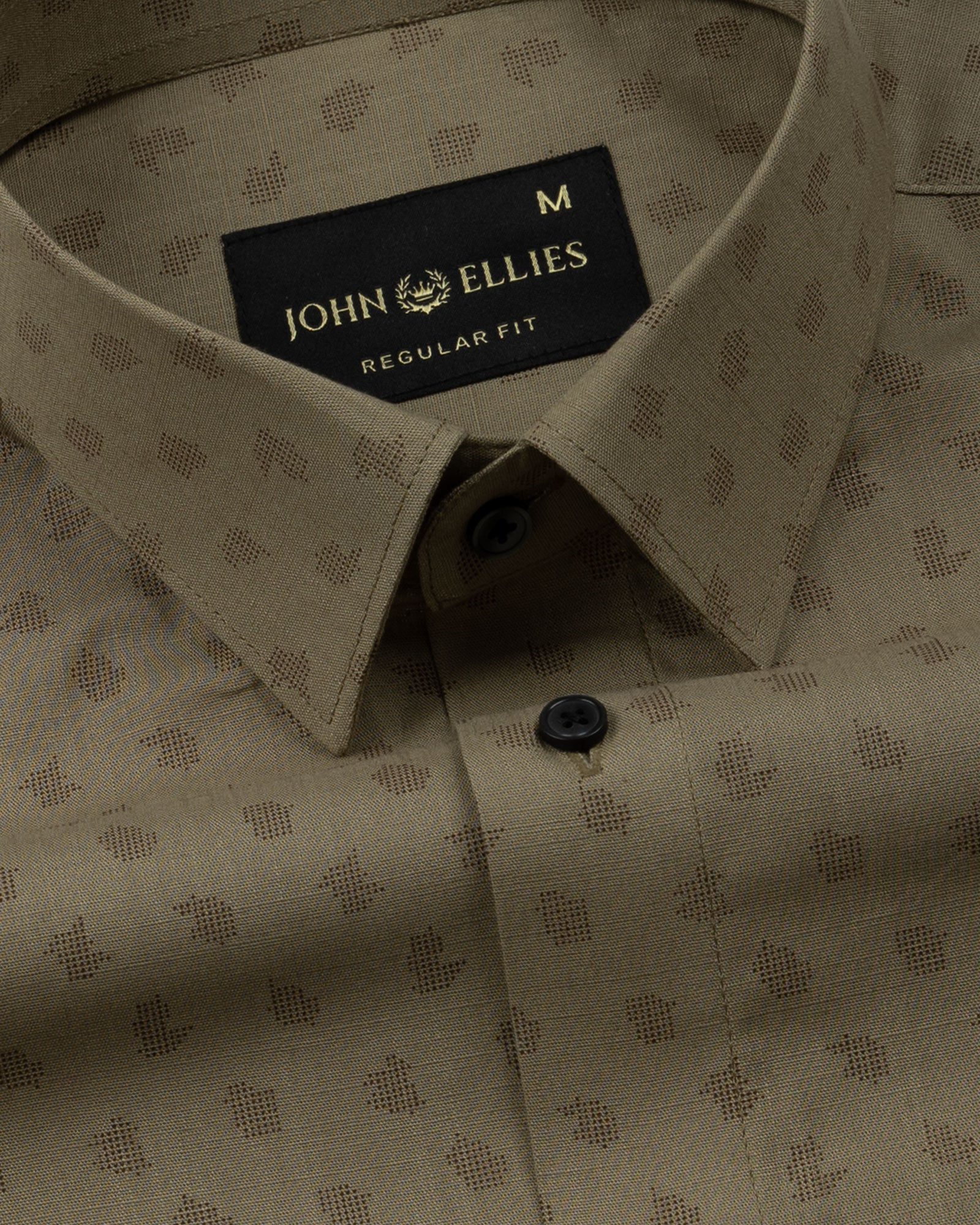 Nirat Tan Cotton Printed Shirt - John Ellies