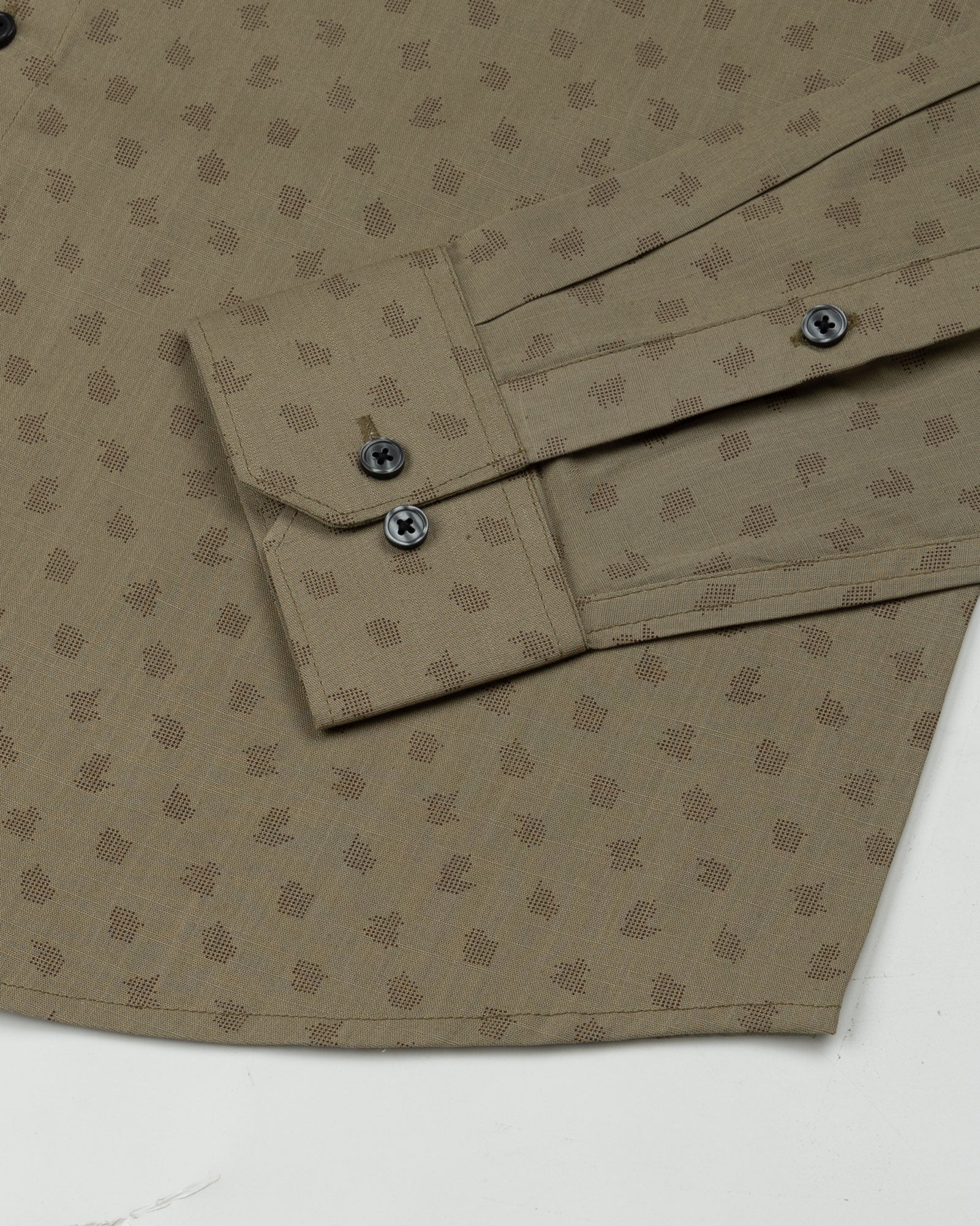 Nirat Tan Cotton Printed Shirt - John Ellies