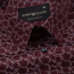 Nirat Maroon Cotton Printed Shirt - John Ellies