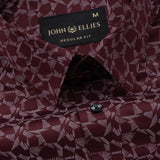 Nirat Maroon Cotton Printed Shirt - John Ellies