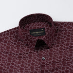 Nirat Maroon Cotton Printed Shirt - John Ellies