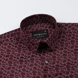 Nirat Maroon Cotton Printed Shirt - John Ellies