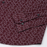 Nirat Maroon Cotton Printed Shirt - John Ellies