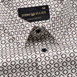 Nirat Cream Cotton Printed Shirt - John Ellies