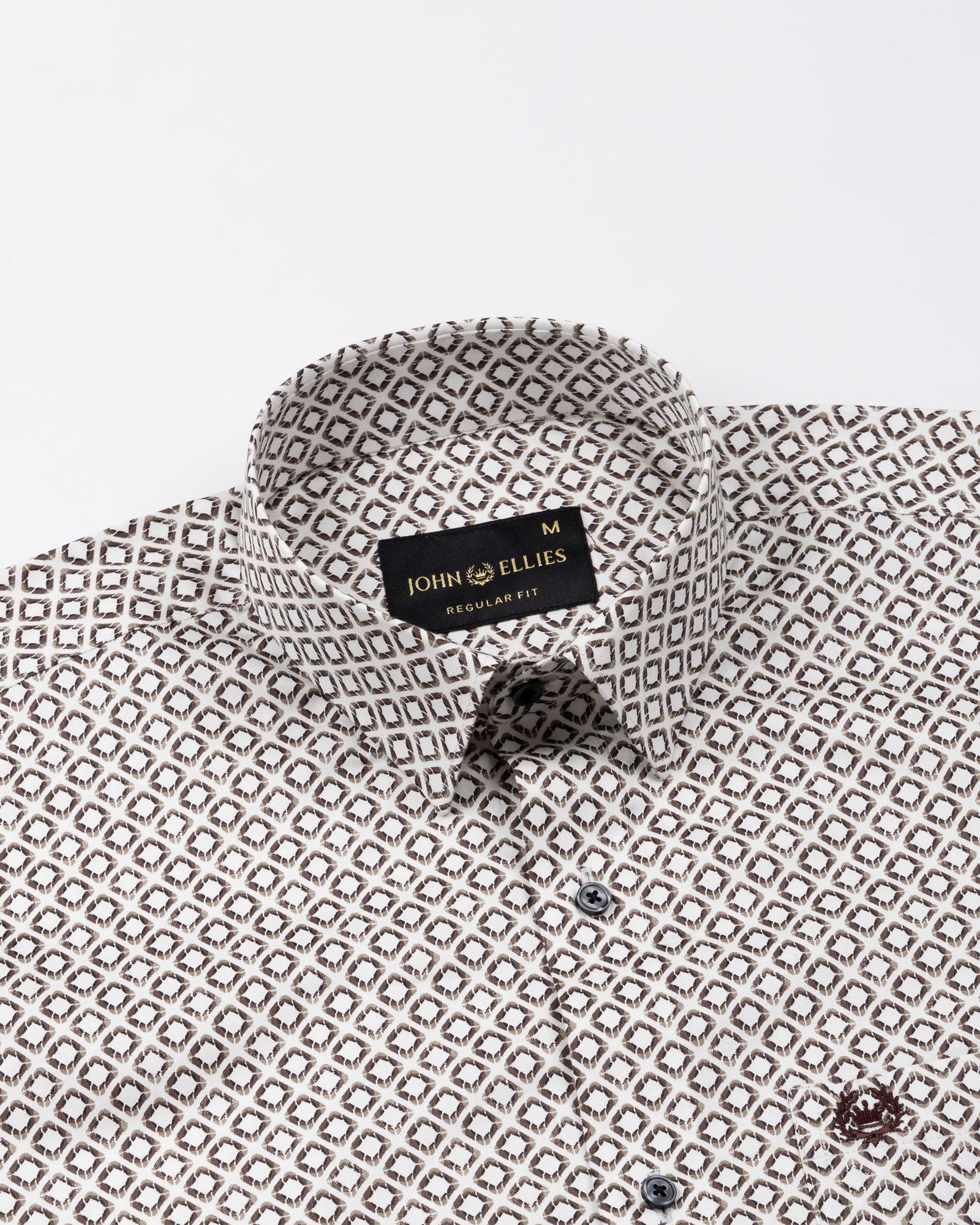 Nirat Cream Cotton Printed Shirt - John Ellies