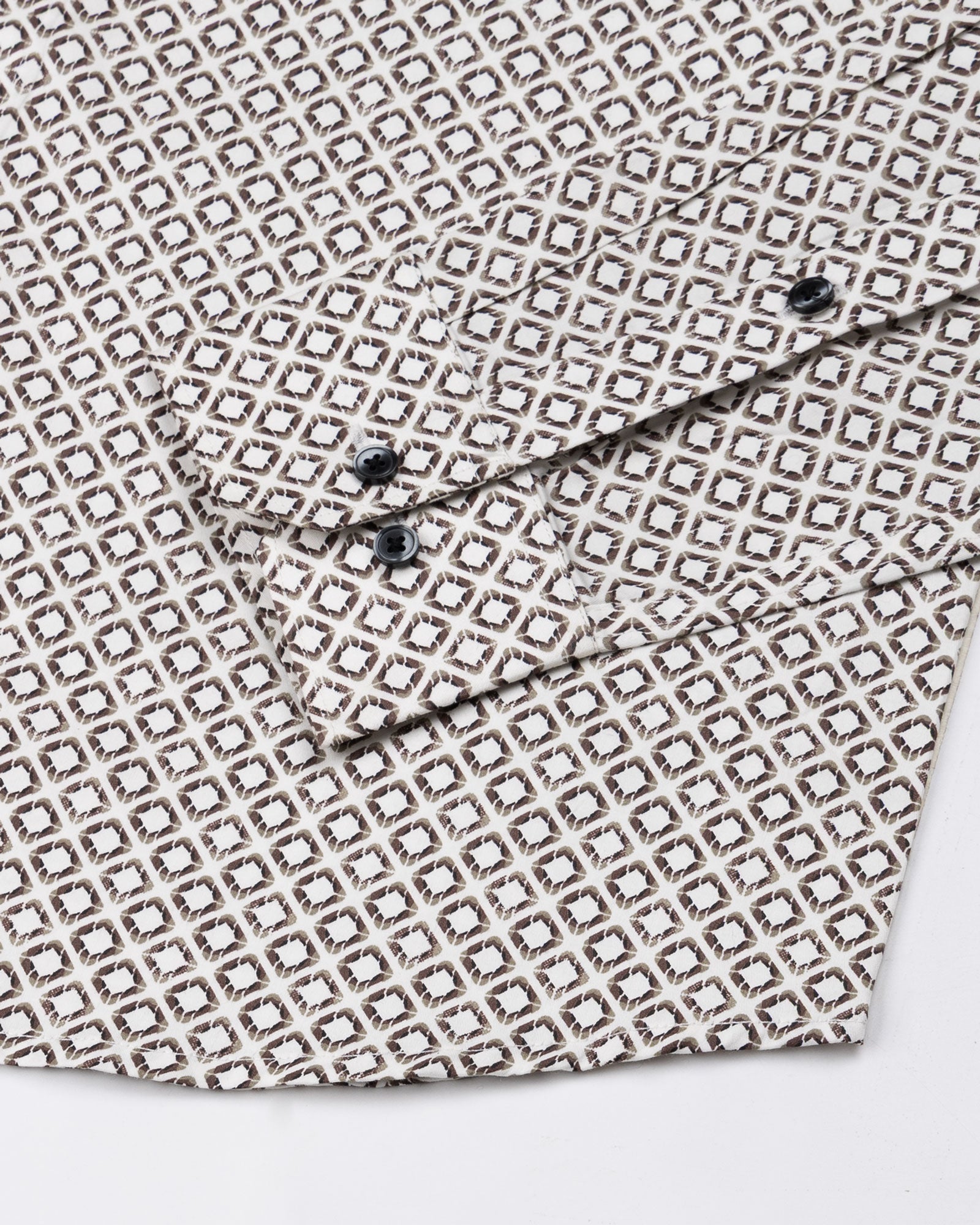 Nirat Cream Cotton Printed Shirt - John Ellies