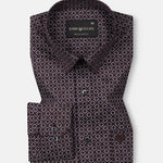Nirat Purple Cotton Printed Shirt - John Ellies