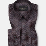 Nirat Purple Cotton Printed Shirt - John Ellies