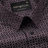 Nirat Purple Cotton Printed Shirt - John Ellies
