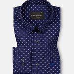 Nirat Blue Cotton Printed Shirt - John Ellies