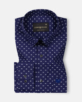 Nirat Blue Cotton Printed Shirt