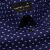 Nirat Blue Cotton Printed Shirt - John Ellies