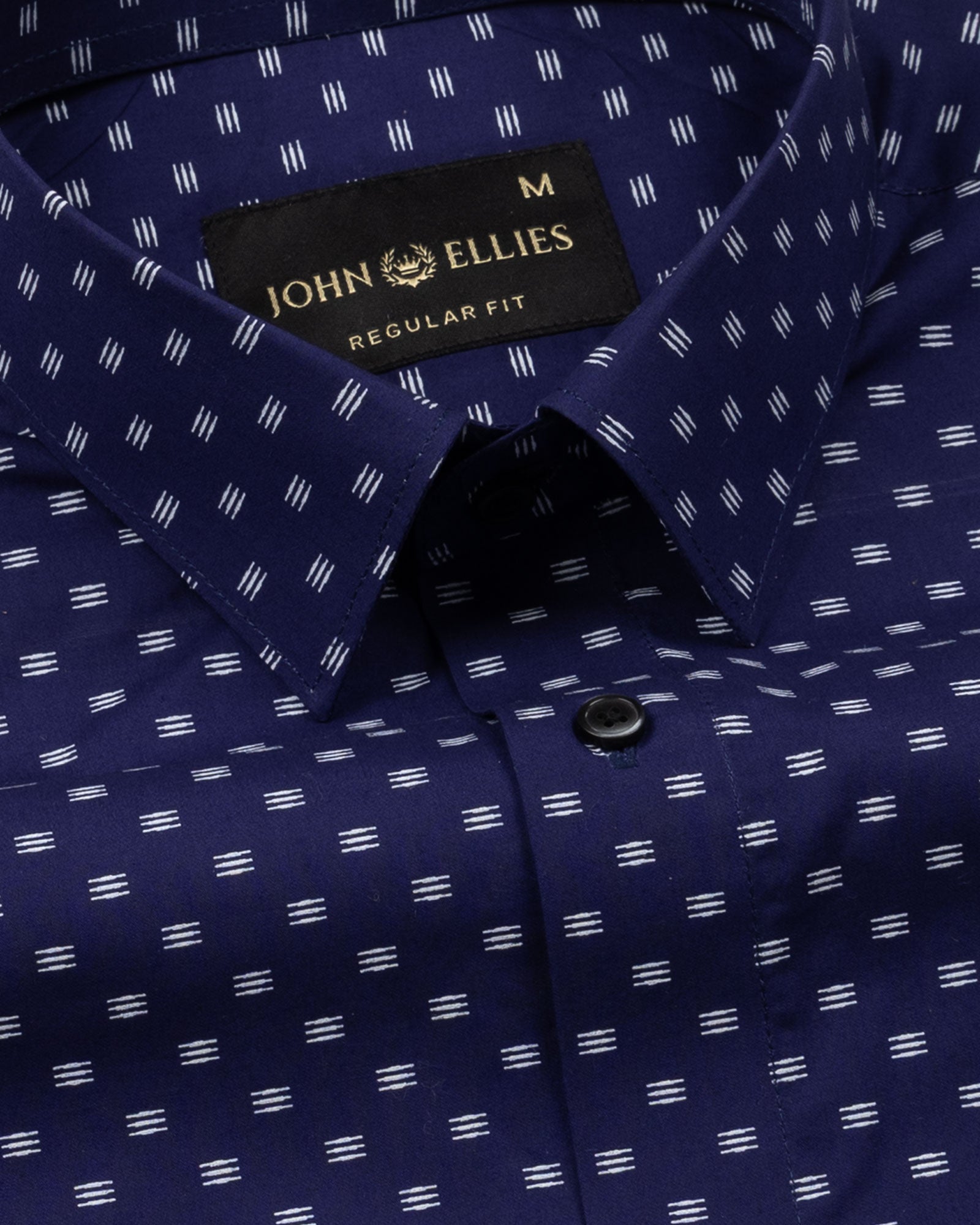 Nirat Blue Cotton Printed Shirt - John Ellies