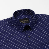 Nirat Blue Cotton Printed Shirt - John Ellies
