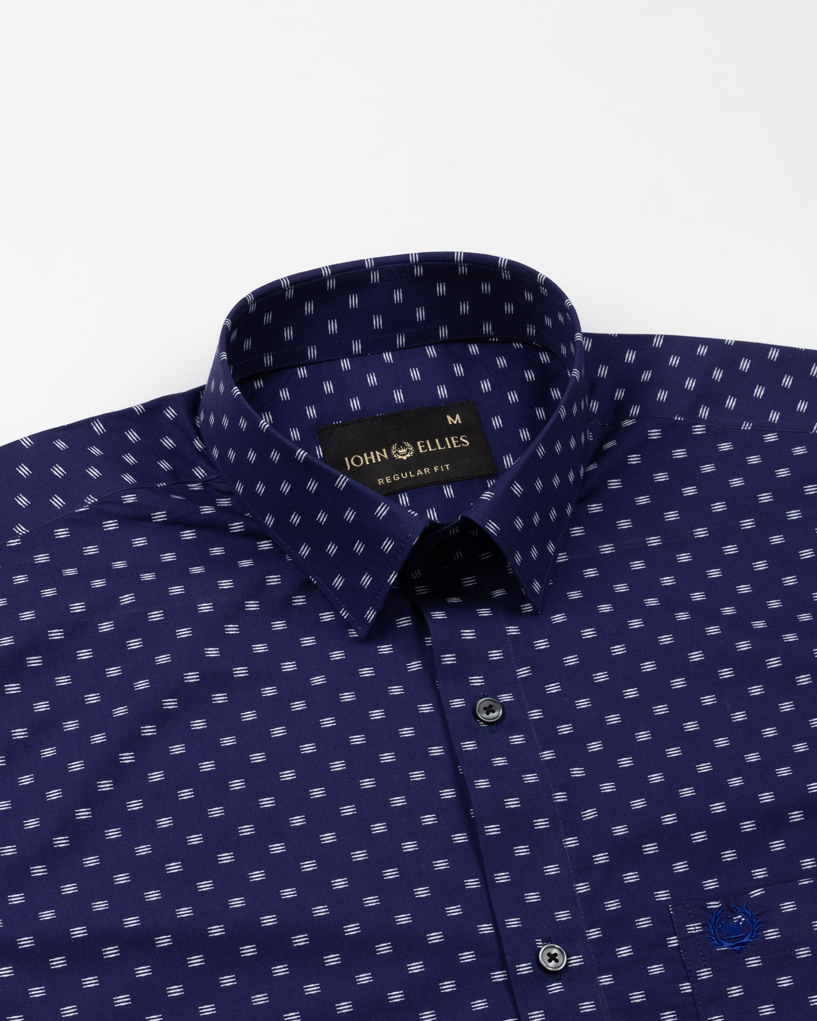 Nirat Blue Cotton Printed Shirt - John Ellies