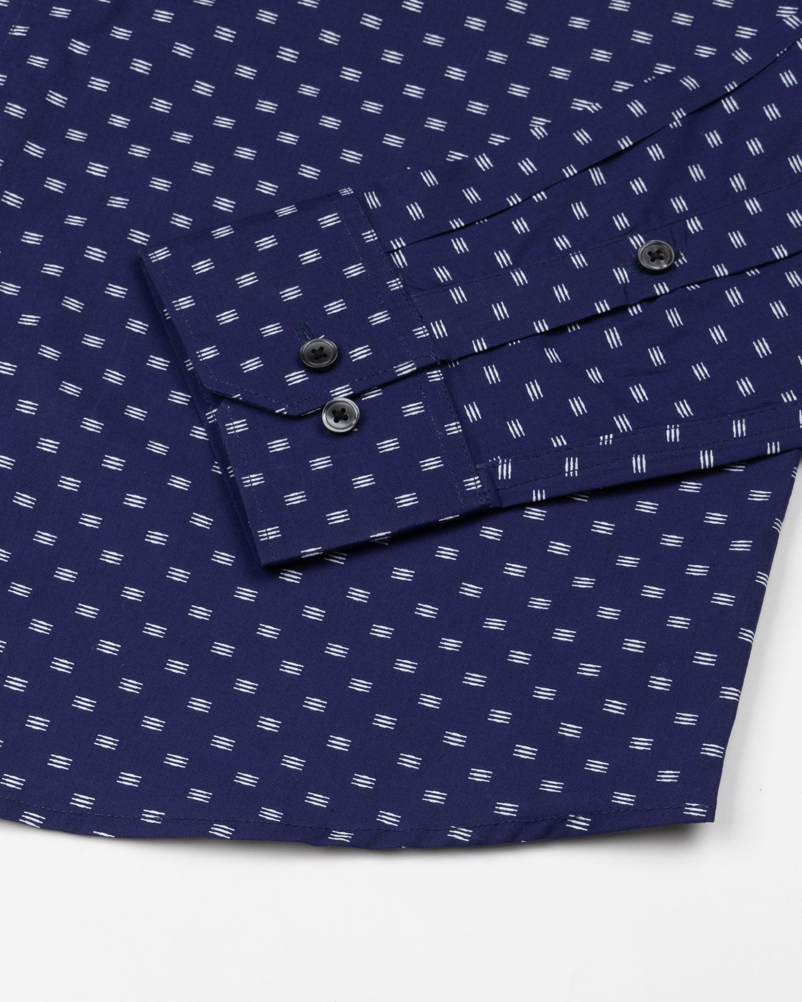 Nirat Blue Cotton Printed Shirt - John Ellies