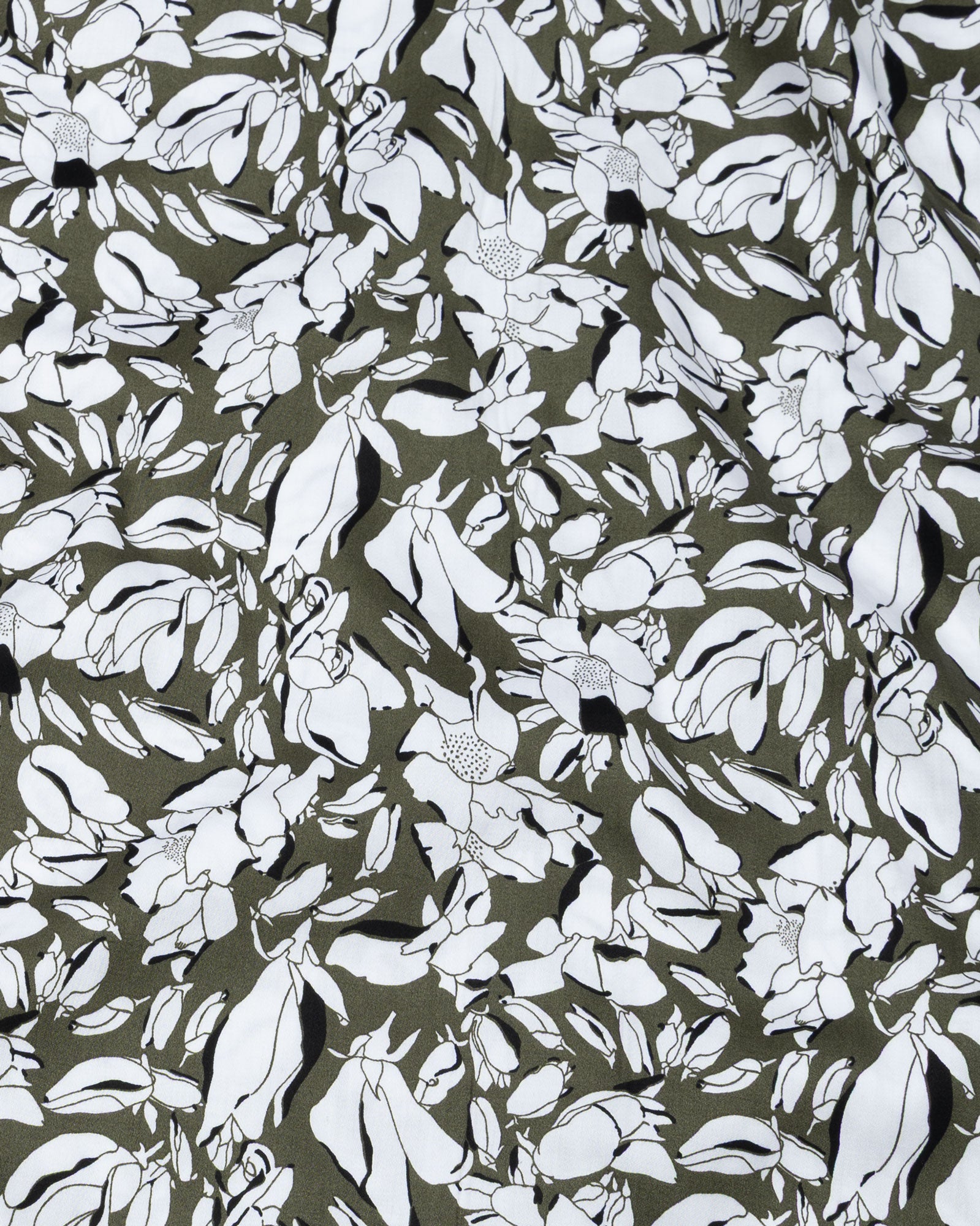 Nirat Olive With White Cotton Printed Shirt - John Ellies