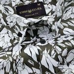 Nirat Olive With White Cotton Printed Shirt - John Ellies