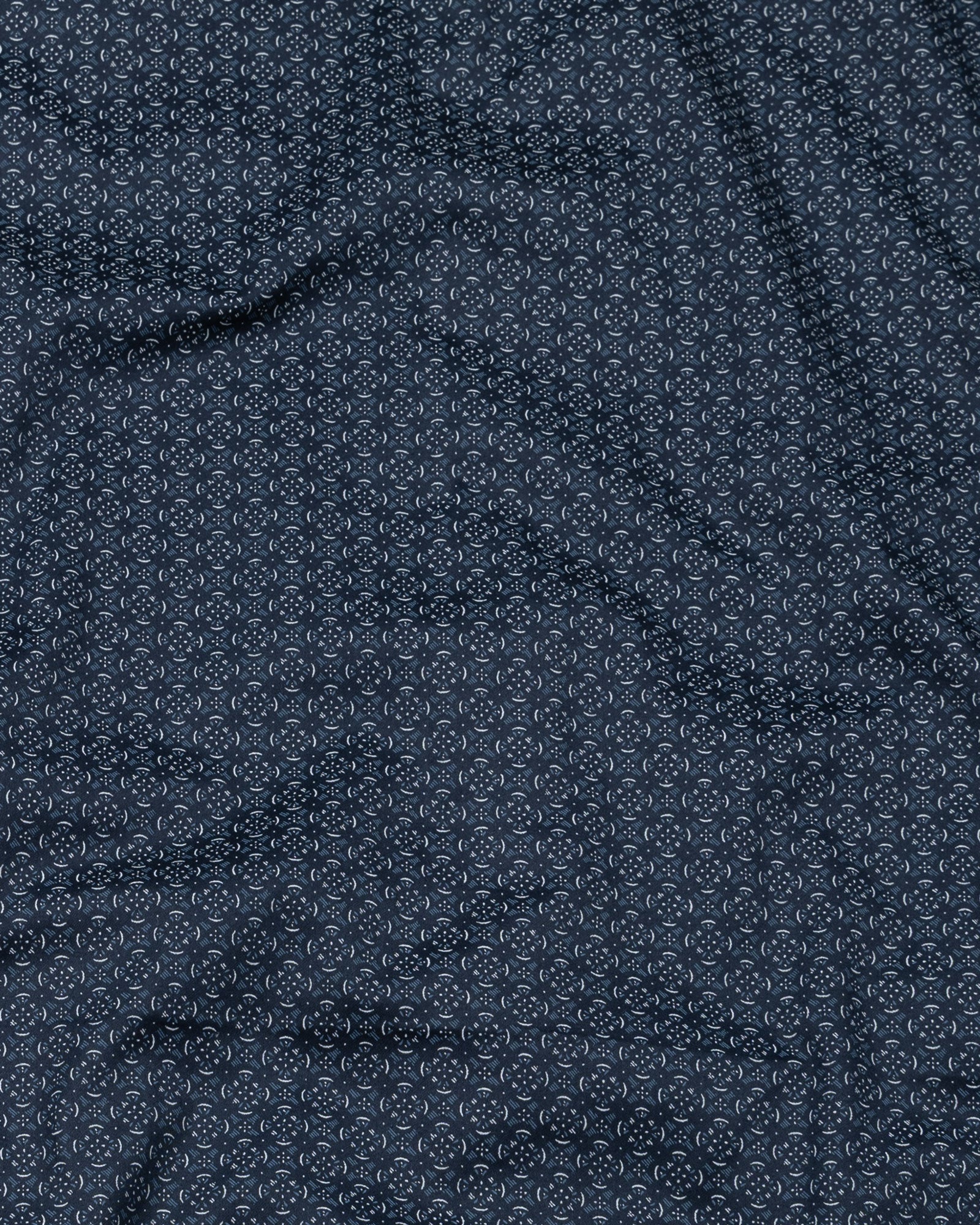 Nirat Navy Blue Cotton Printed Shirt - John Ellies