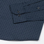 Nirat Navy Blue Cotton Printed Shirt - John Ellies